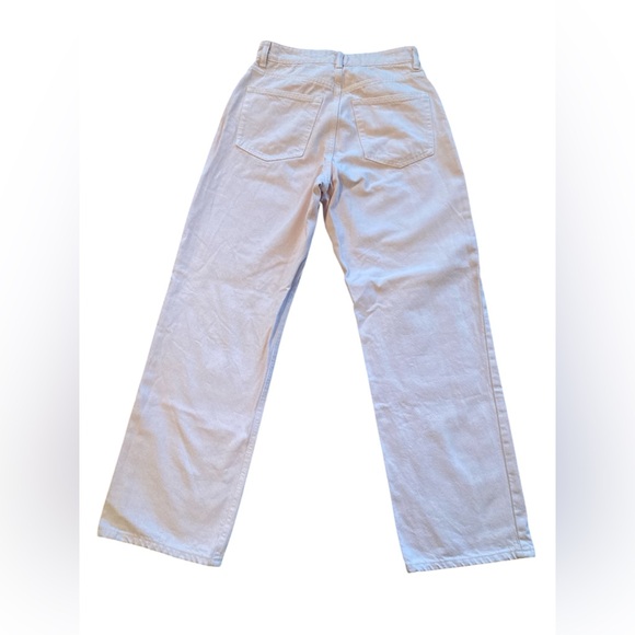 H&M Light Pink Loose Straight High Jeans. 100% Cotton. Size 8. - Picture 2 of 9